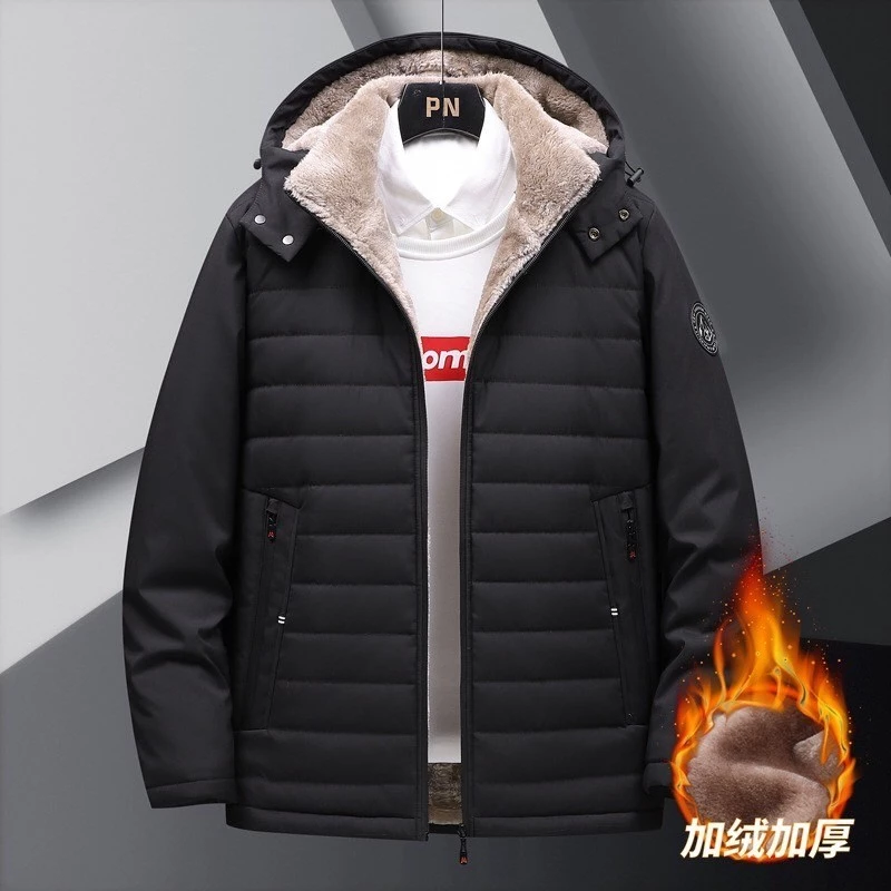 เสื้อโค้ทกันหนาวชายบุขน PR-155 ฮุ้ดถอดได้ กันหนาว กันน้ำ กันลม สินค้าพร้อมส่ง