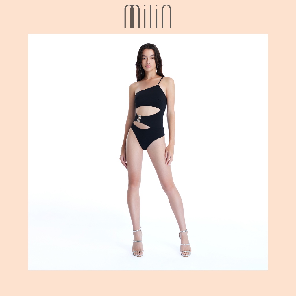 [MILIN] Thalia One-shoulder adjustable straps Logo Cut-Out Swimsuit ชุดว่ายน้ำแต่งโลโก้ดีเทลคัทเอ้าท์ไหล่ข้างเดียว / 43 — صورة 6