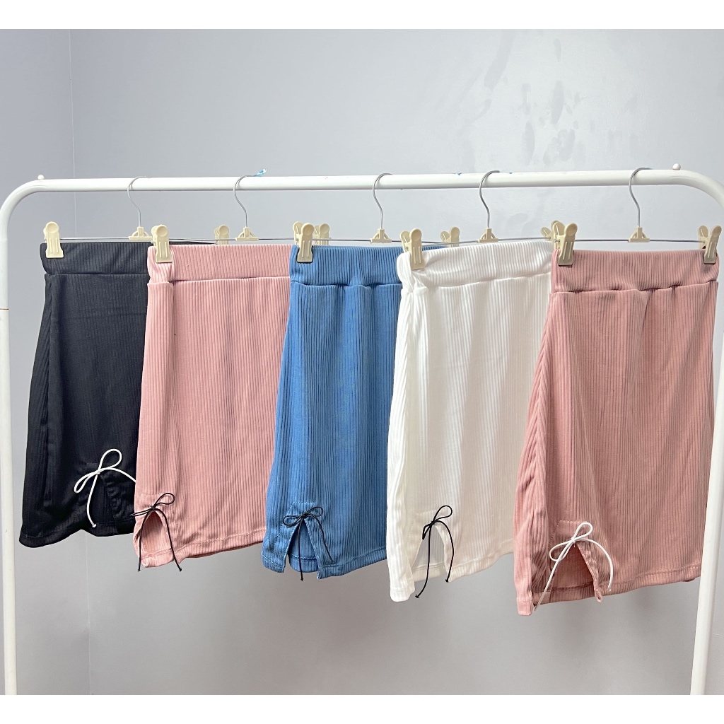 กระโปรงผ่าข้างโบว์ เฉพาะกระโปรง Let's me shop