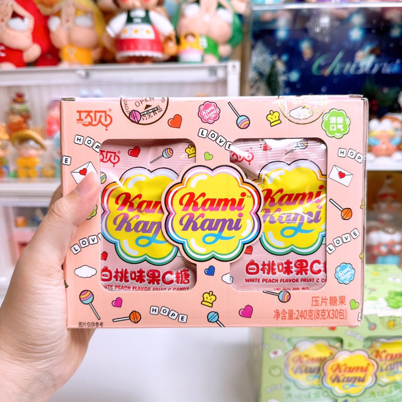 ลูกอม kami kami 4 รส องุ่น สตอ พีช บลูเบอร์รี่ 1 กล่อง 30 ซอง - รูปที่ 2