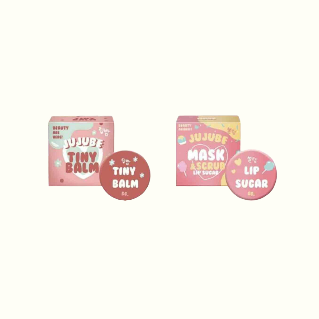 แพกเกจใหม่ Jujube ไทนี่บาล์ม Tiny Balm ลิปบาล์มบำรุงปาก/ Mark Scrub ลิป มาส์กและสครับ 2in1