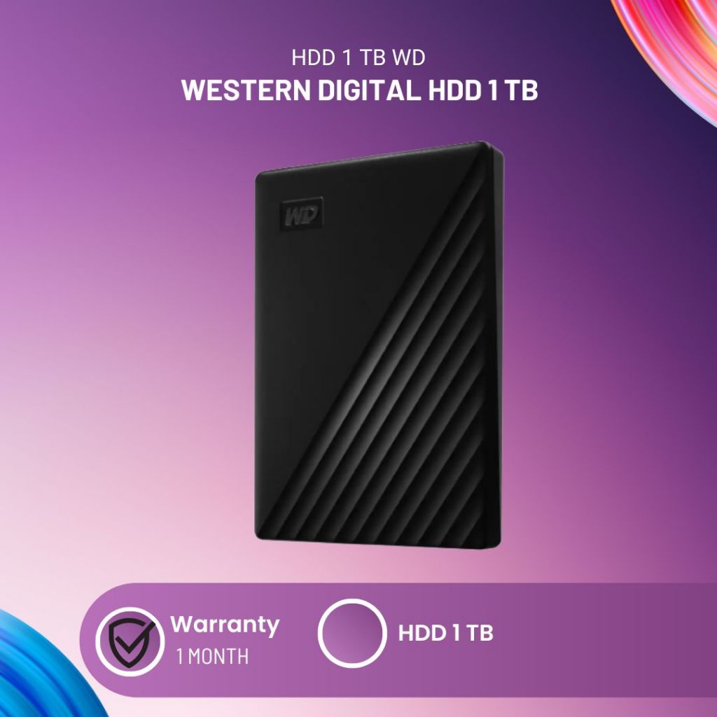 Western Digital HDD 1 TB External Harddisk 1 TB ฮาร์ดดิสพกพา WD HDD รุ่น My Passport 1 TB USB 3.2