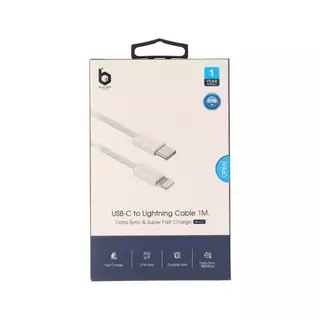 สายชาร์จ Blue Box USB-C to Lightning 27W 1 เมตร Knitting White by Banana IT