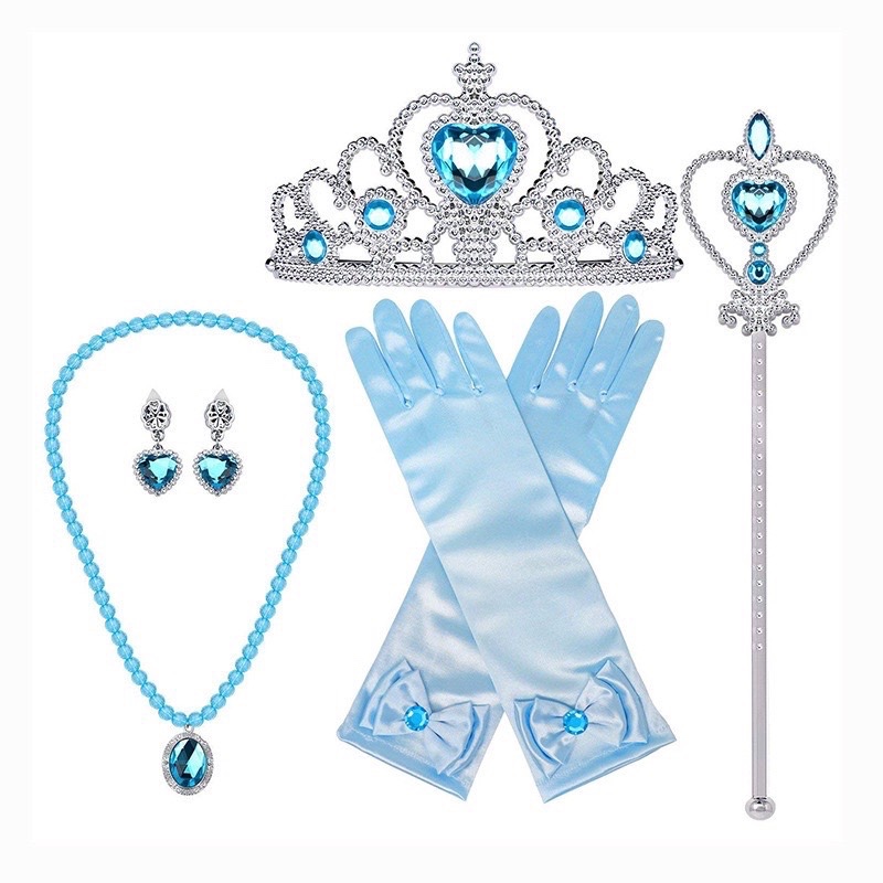 (พร้อมส่ง) เครื่องประดับเด็กเจ้าหญิง FROZEN มงกุฏ ถุงมือ คฑา เจ้าหญิงเอลซ่า