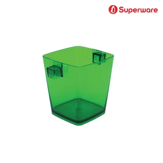 Srithai Superware ถังน้ำแข็ง พลาสติกใส ถังแช่ไวน์ แช่เบียร์ ทรงสี่เหลี่ยม ขนาดความจุ 2.4ลิตร มี 4 สี