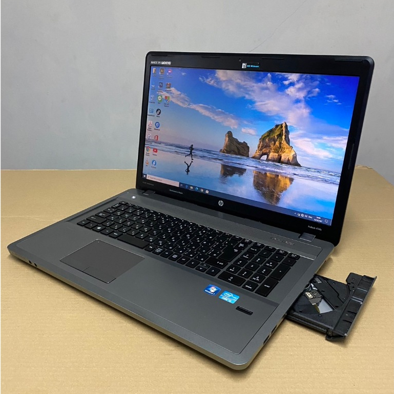 โน๊ตบุ๊คมือสอง HP Probook 4740s Core i3-3120M(RAM:4gb/HDD:320gb)จอใหญ่17นิ้ว คีย์บอร์ดตัวเลขแยก