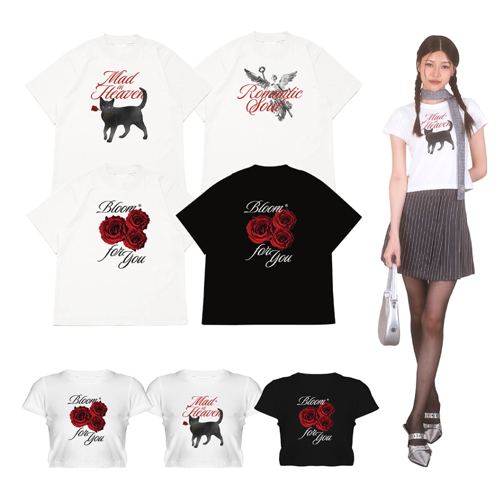 kome.offi เสื้อยืดคอลเลคชั่น Romantic soul