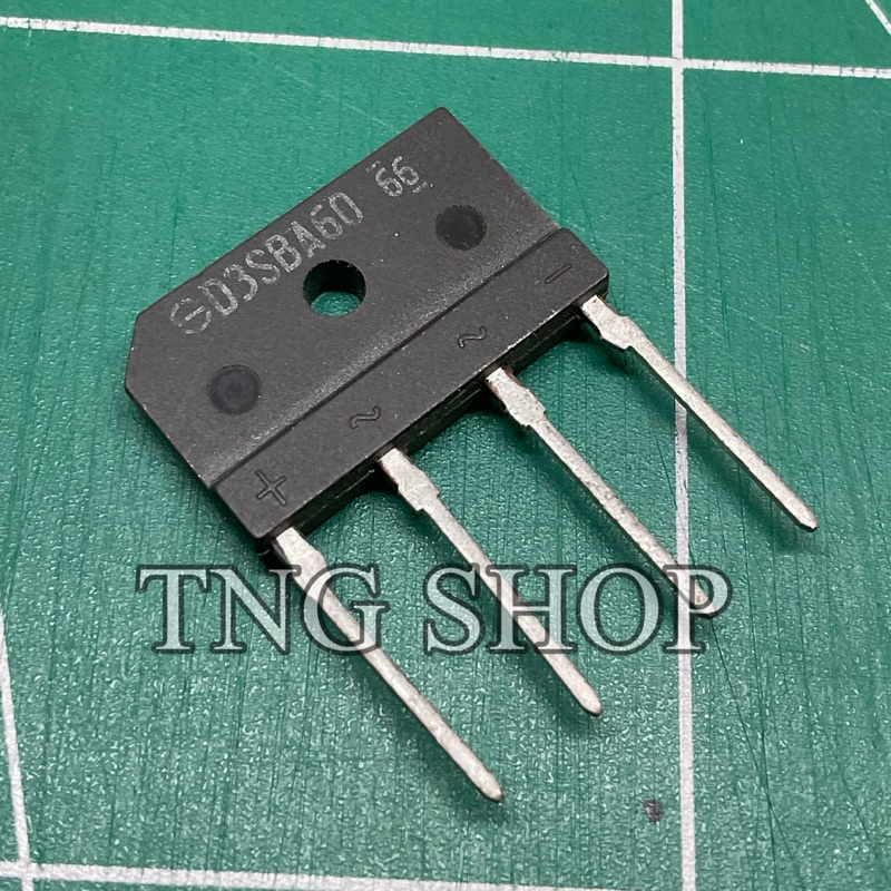 (แพ็ค2ชิ้น)D3SBA20 D3SBA60 Bridge Rectifier ไดโอดบริดจ์ diode 3A200V 3A600V วงจรแรงกระแสแปลงไฟAC เป็