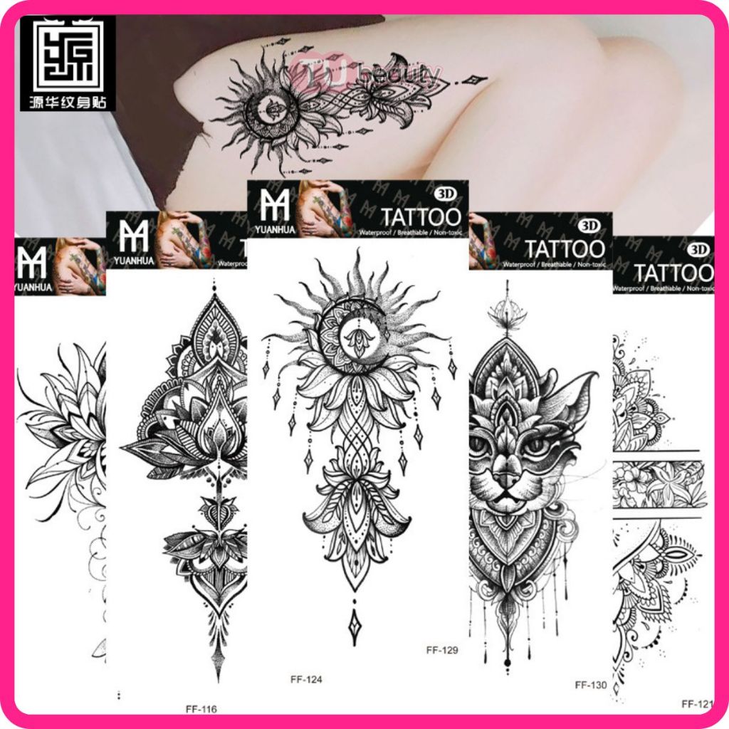 แทททู แฟชั่น 3D ลายสวย ลอยสักชั่วคราว