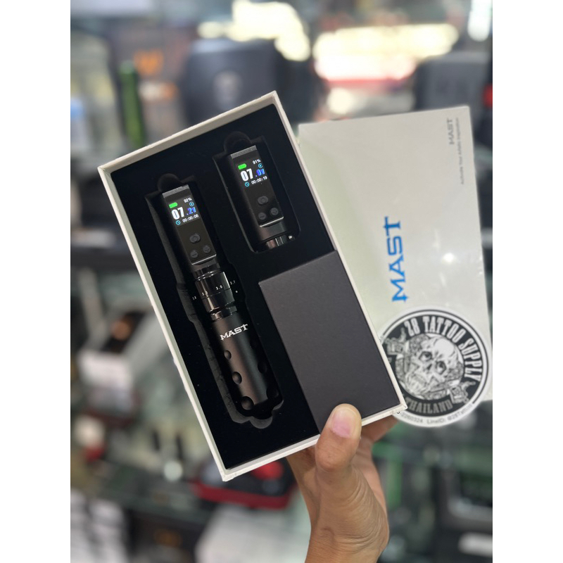 เครื่องสัก,ชุดสัก MAST FOLD 2 PRO 🔥 แบต 2 ก้อน ‼️ รุ่นใหม่ ปรับสโตก 7 ระดับ พร้อมส่งทันทีจากไทย🇹🇭