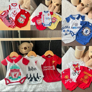 (ร้านไทย) ชุดเด็กแรกเกิด-9เดือน บอดี้สูทเด็กทีมฟุตบอล  (สินค…