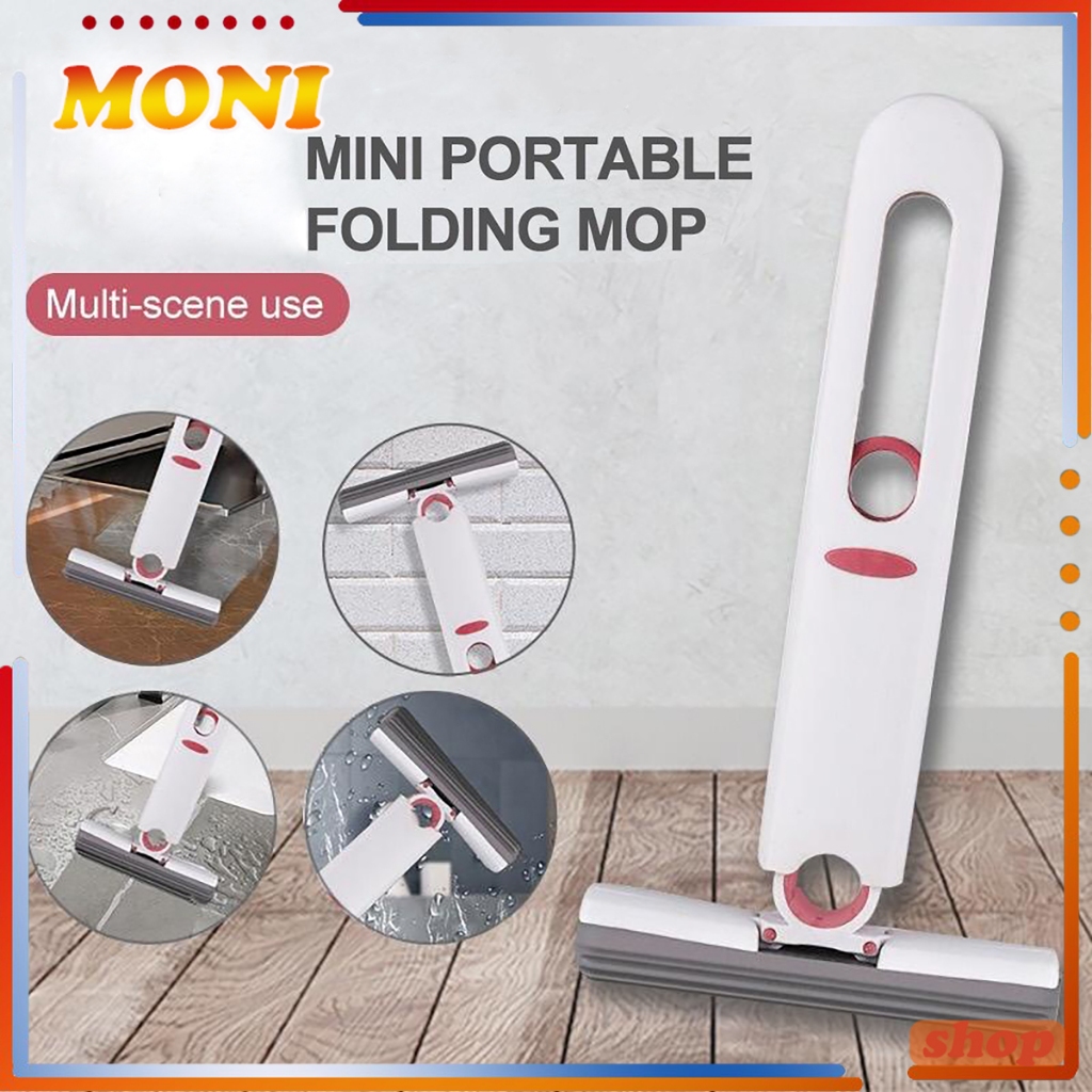 ไม้ถูพื้นขนาดเล็ก มินิม๊อบ Mini Mop ไม่ต้องบีบด้วยมือ ไม้ถูพื้น พกพาง่าย สําหรับทําความสะอาดกระจก หน้าต่าง โต๊ะ ห้องค
