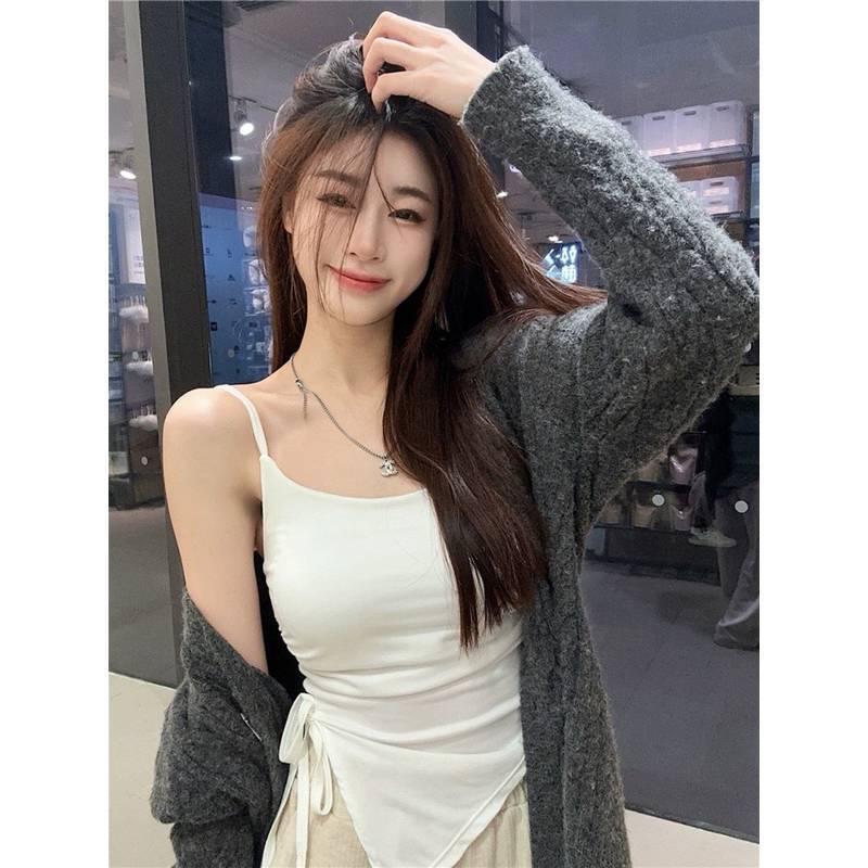 diary(bratopC014)สายเดี่ยวมีฟองน้ำ ไม่ต้องใส่บรา สายรุดข้าง ชายสามเหลี่ยม ทรงสวย ใส่สบาย