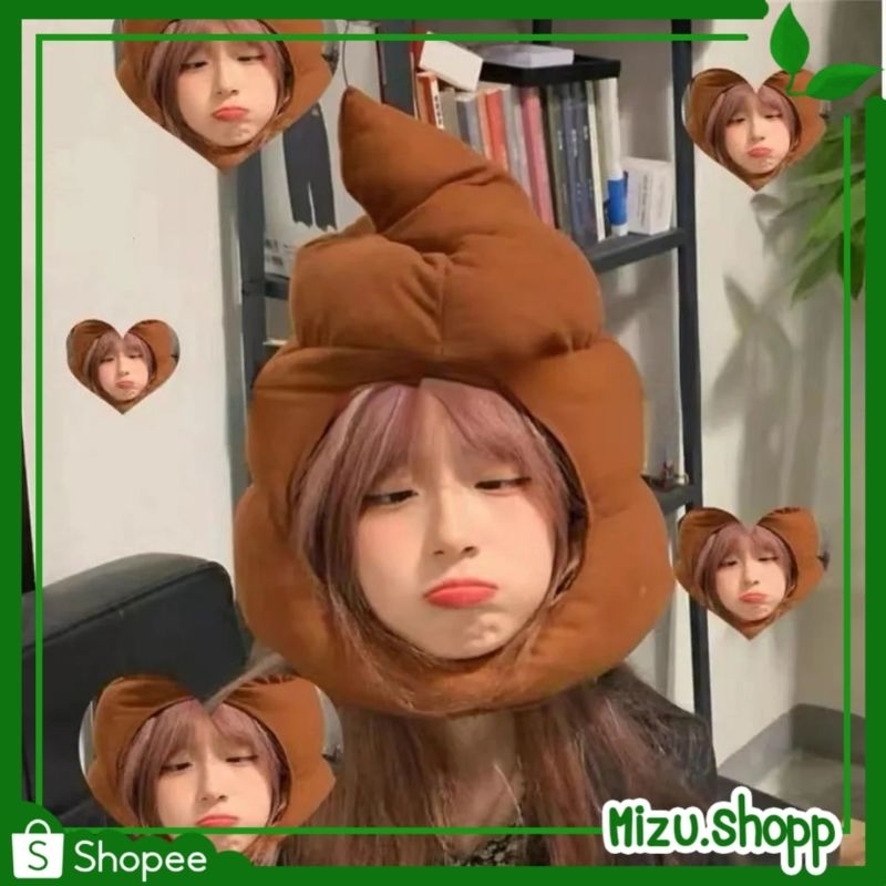 ☀️พร้อมส่ง☀️ หมวกอุนจิ ใส่เก๋ๆ หมวกแฟนซี ปาร์ตี้ การแสดง น่ารัก