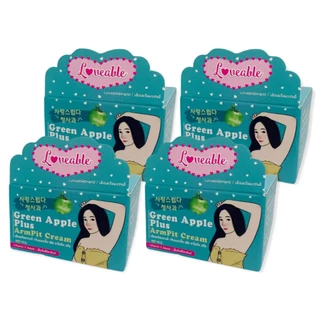 ครีมรักแร้ขาว แอปเปิ้ลผสมวิตามินE Green Apple Plus ArmPit Cream ขนาด 10 กรัม (4 กระปุก)