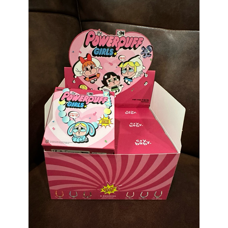 พร้อมส่ง สุ่ม Popmart Cry baby x Powerpuff Girls Series Mystery Box สายคล้องมือห้อยโทรศัพท์มือถือ ของใหม่ยังไม่แกะ