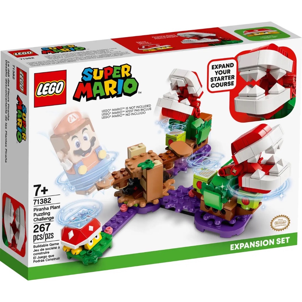 LEGO® Super Mario™ 71382 Piranha Plant Puzzling Challenge Expansion Set - เลโก้ใหม่ ของแท้ 💯% กล่องส