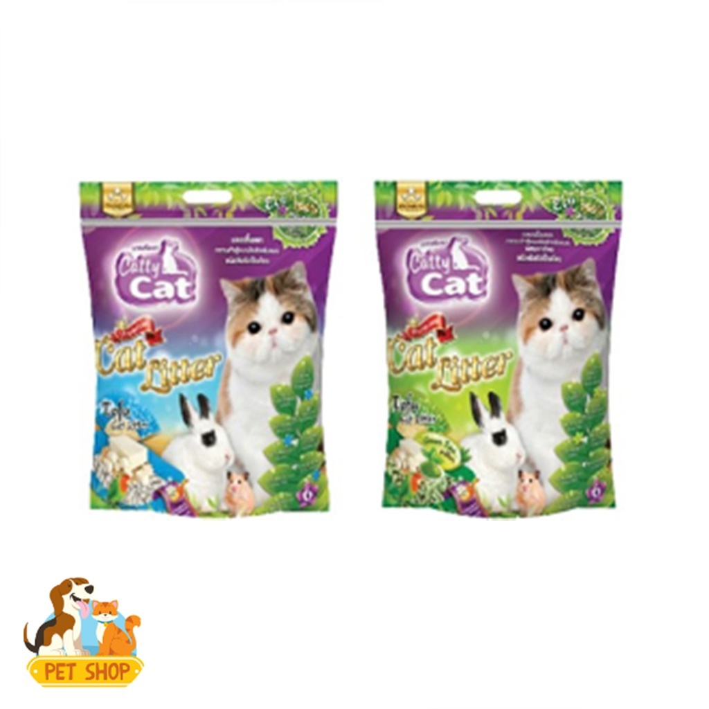 Catty cat ทรายแมวเต้าหู้ ทรายธรรมชาติ ทรายอนามัย ขนาด 6 ลิตร