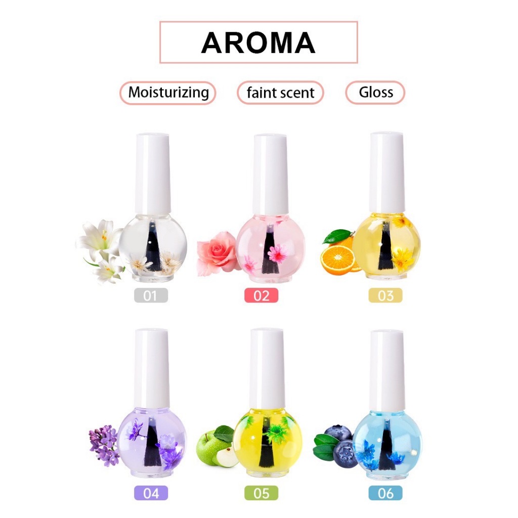 น้ำมัน Cuticle oil บำรุงเล็บแบบมีดอกไม้ข้างใน กลิ่นหอมละมุน ซึมง่าย ไม่เหนียวใช้ดีมาก