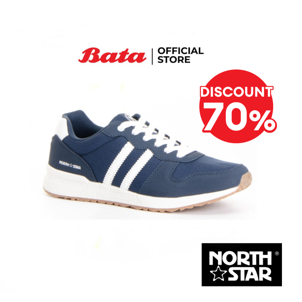 Bata NORTH STAR MEN'S SPORT CASUAL รองเท้าผ้าใบชาย แบบเชือก สีน้ำเงิน รหัส 8219033