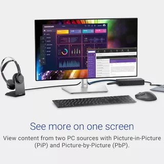 Dell U2724D UltraSharp 27 Inch QHD (2560x1440) Monitor,120Hz, IPS Black, 5ms, 98% DCI-P3, 2x USB-C, 2x DisplayPort, HDMI