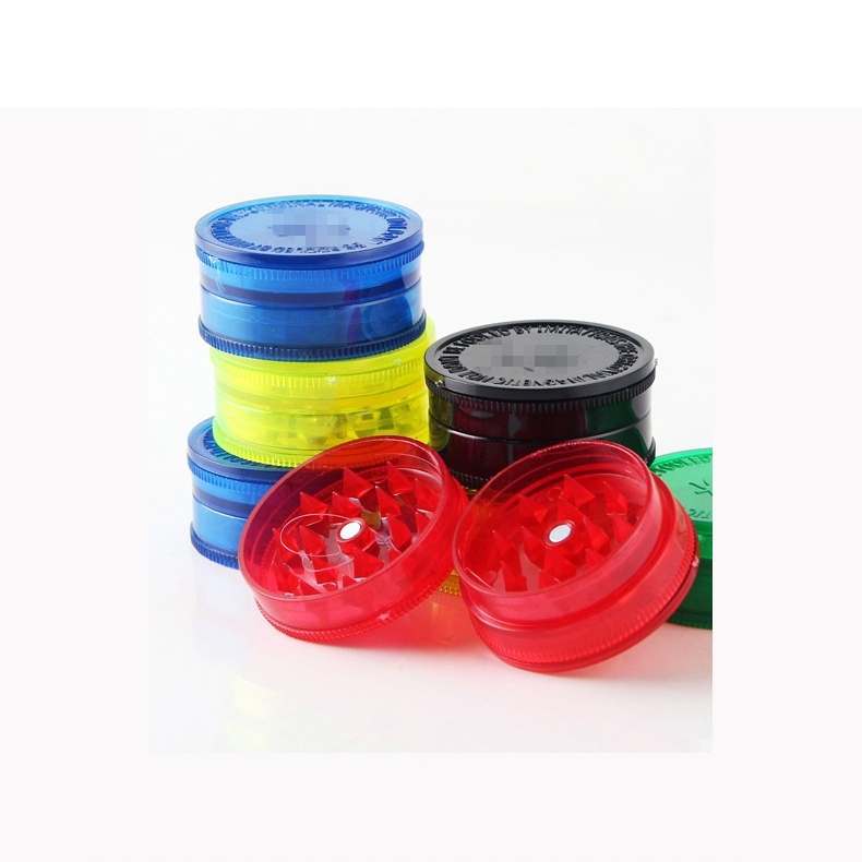 พลาสติก grinder ที่บดสมุนไพร สายเขียว 3ชั้น  สวยงานและทนทาน พกพาสะดวก มีหลายสี เส้นผ่าศูนย์กลาง 63mm