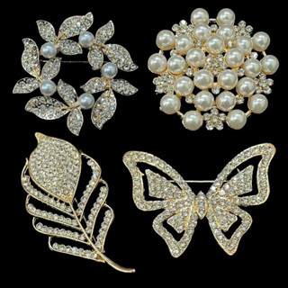 เข็ดกลัดผ้าคลุมฮิญาบ งานเพรช งานมุก