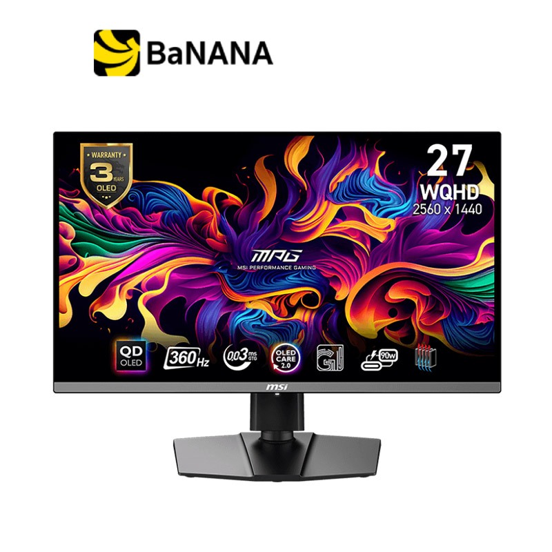 จอมอนิเตอร์ MSI MPG 271QRX QD-OLED Gaming Monitor (QD-OLED 2K 360Hz 0.03ms) by Banana IT