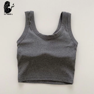 เสื้อครอปสายเดี่ยว เสื้อกล้ามแฟชั่น ทรงเป๊ะสวย ฟองน้ำในตัว พร้อมส่ง A146