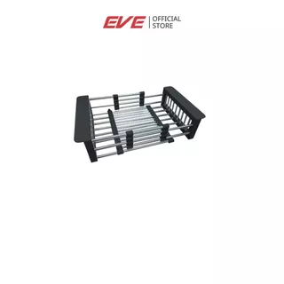 EVE ตะกร้าสะเด็ดน้ำ ใช้กับอ่างซิงค์ล้างจาน ปรับขนาดได้ สีดำ F402 BLACK