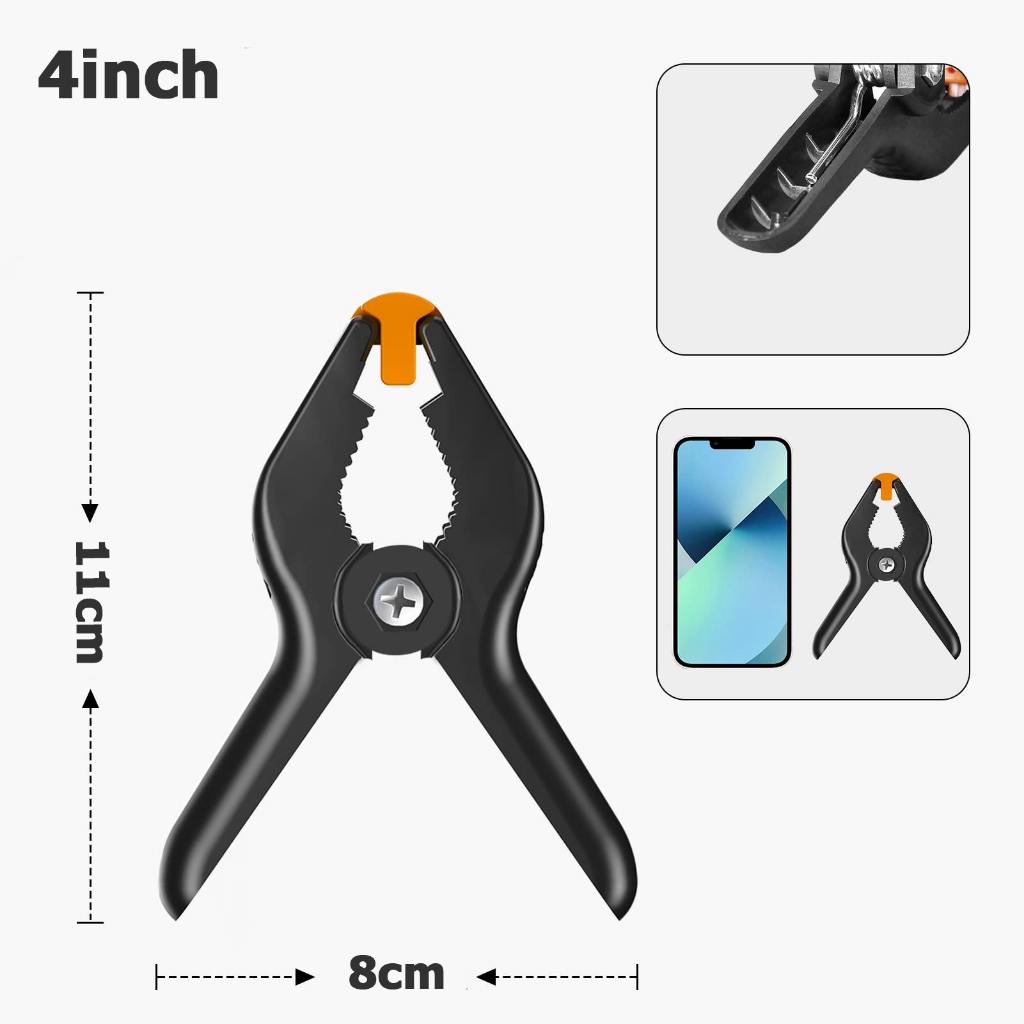 Heavy Duty Spring Clamps, 4 inch Photo Booth Backdrop Clips for Photography Studio