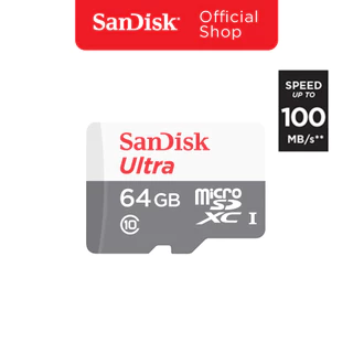 SanDisk Ultra microSDXC UHS-I Class10 ความจุ 64GB (SDSQUNR-064G-GN3MN, Micro SD) ความเร็ว 100MB/s