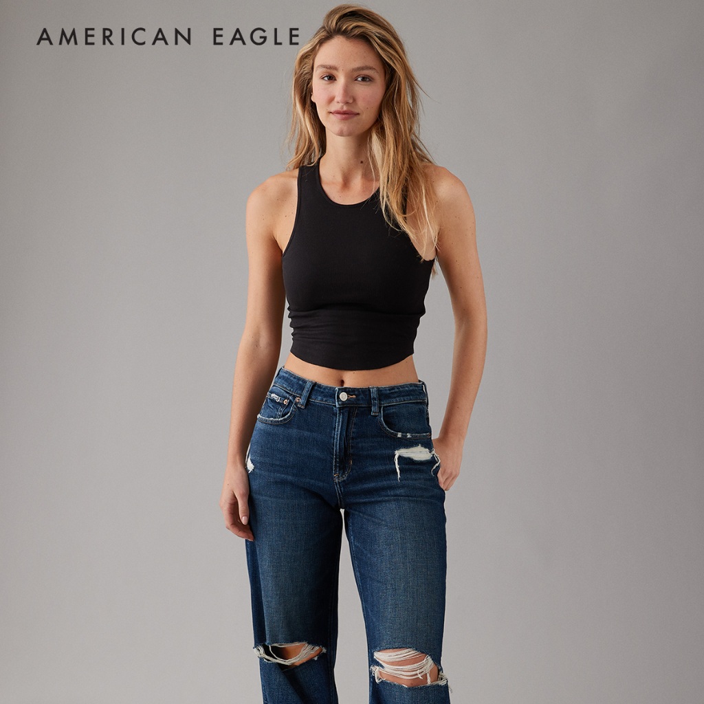 American Eagle Cropped Main Squeeze Tank Top เสื้อกล้าม ผู้หญิง ครอป (NWTT 036-5915-001)