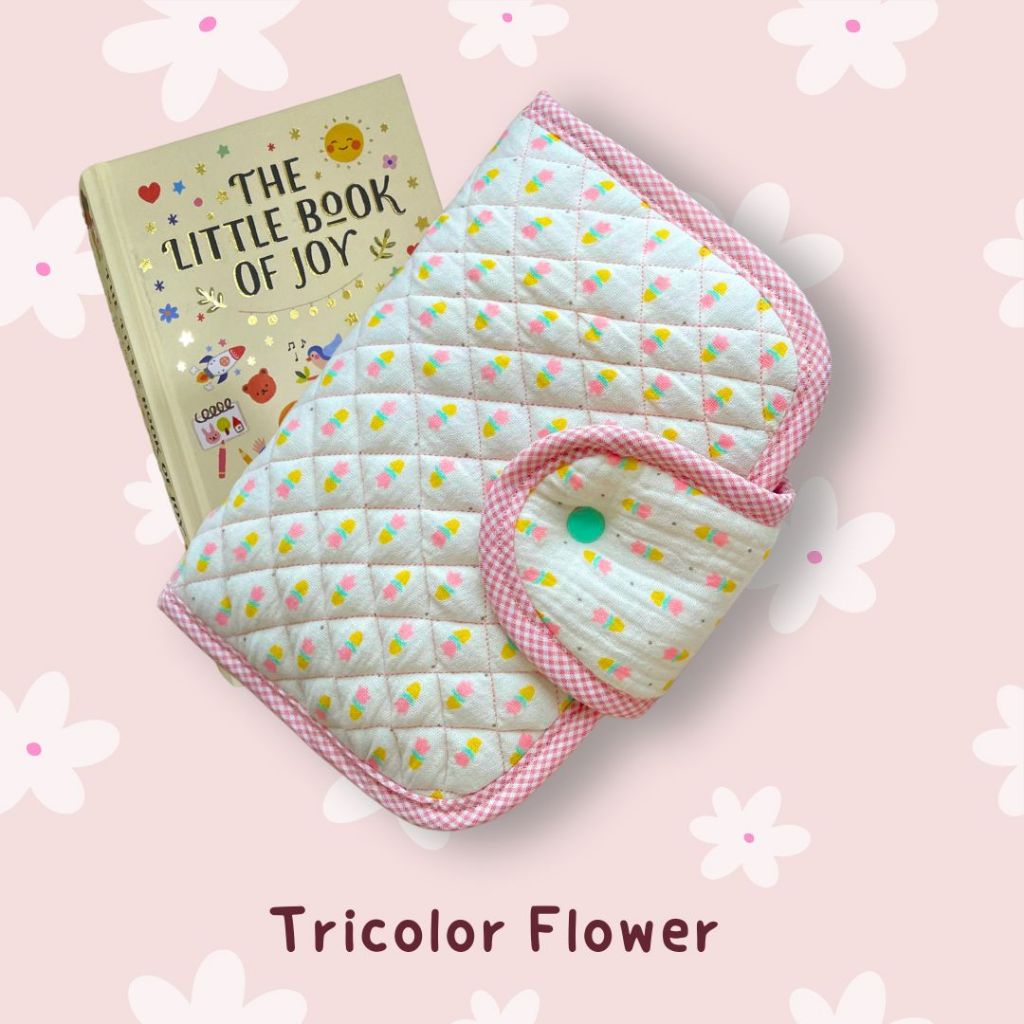 Cover Book ปกห่อหนังสือ " Tricolorflower "ขนาดA5