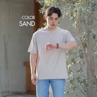 ⚡️NEW⚡️เสื้อยืดสีพื้นคอกลม (สีขาว สีทราย สีเบจ สีโอวัลติน สีมอคค่า)