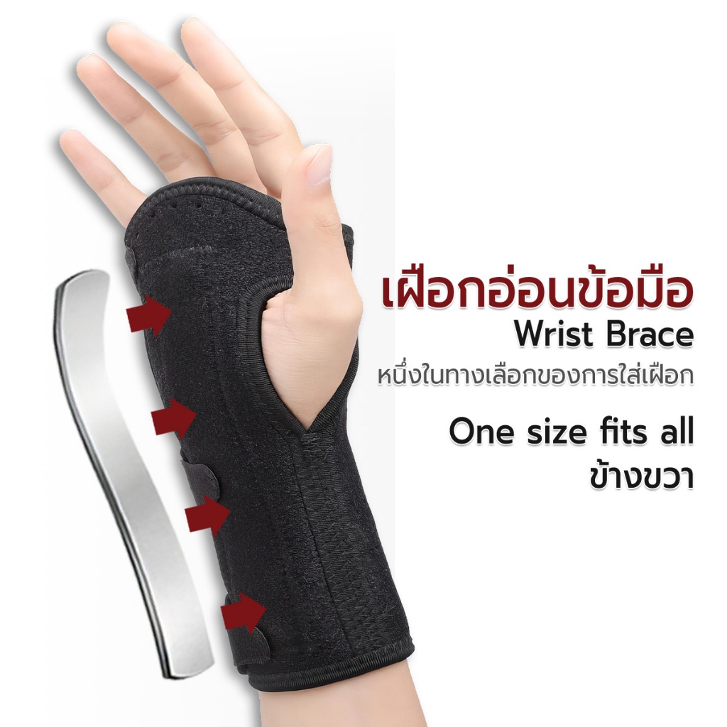 Etune - อุปกรณ์พยุงข้อมือ สายรัดข้อมือ เฝือกข้อมือ ดามข้อมือ - Wrist Brace Support