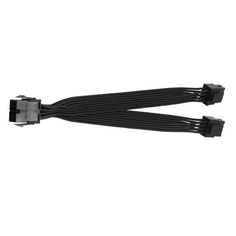 สายพ่วงอย่างดีคุณภาพ Y cpu 8pin to 4+4pin(8pin) 2หัว ยาว30 cm 18AWG สินค้าพร้อมส่งในไทย
