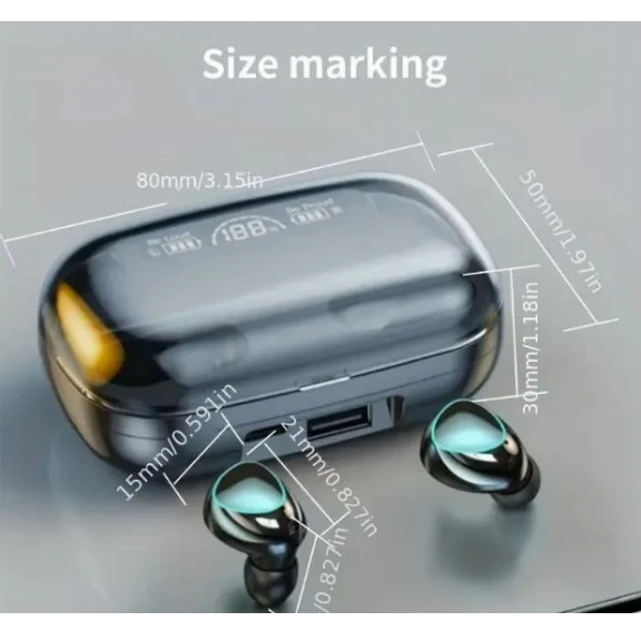 M10 TWS หูฟัง Bluetooth 5.1 สเตอริโอ แยกเสียงซ้าย/ขวา thumbnail 10
