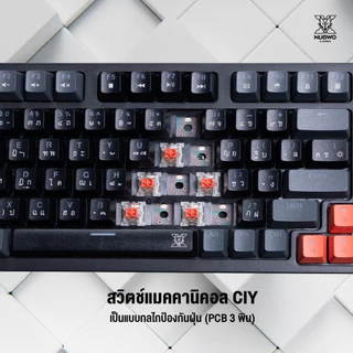 NUBWO คีย์บอร์ดเกมมิ่ง Mechanical MINI RGB CIY Switch มีให้เลือก 4 สี 2 Layout รุ่น X801