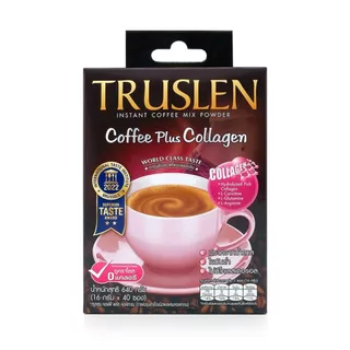 (คอลลาเจน) TRUSLEN Coffee Plus 40 ซอง ทรูสเลน คอฟฟี่ พลัส คอลลาเจน กาแฟปรุงสำเร็จชนิดผงผสมคอลลาเจน