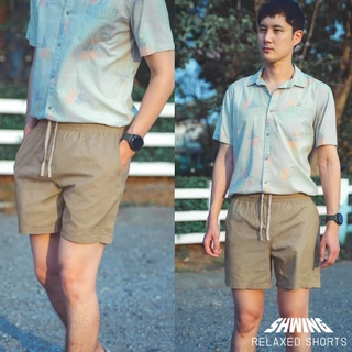 กางเกงขาสั้นผู้ชาย เอวยืด สไตล์ญี่ปุ่น 16 นิ้ว เหนือเข่า เบาสบาย SHWING RELAXED SHORTS ใส่สบาย