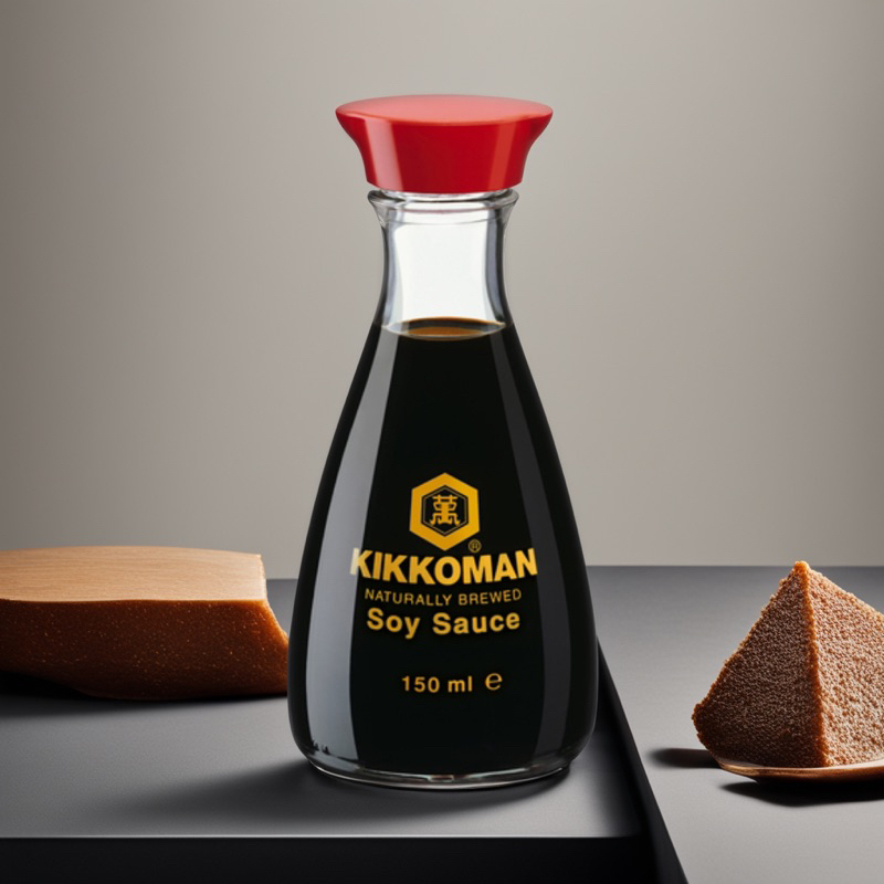 แท้ kikoman soy sauce 150 ml. fl คิโคแมน ซอสถั่วเหลือง ขวดแก้ว นำเข้า