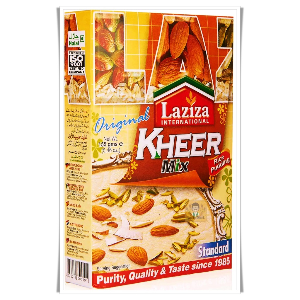 ผงสำเร็จรูปสำหรับทำขนมหวาน กีร์ Laziza - Kheer Mix (Rice Pudding) 155 กรัม/Grams