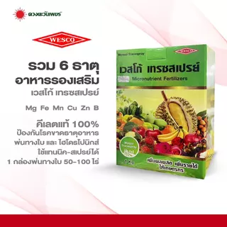เทรซสเปรย์ รวมธาตุอาหารรอง-เสริม เวสโก้ 1 กิโลกรัม สามารถใช้แทน นิค-สเปรย์ได้