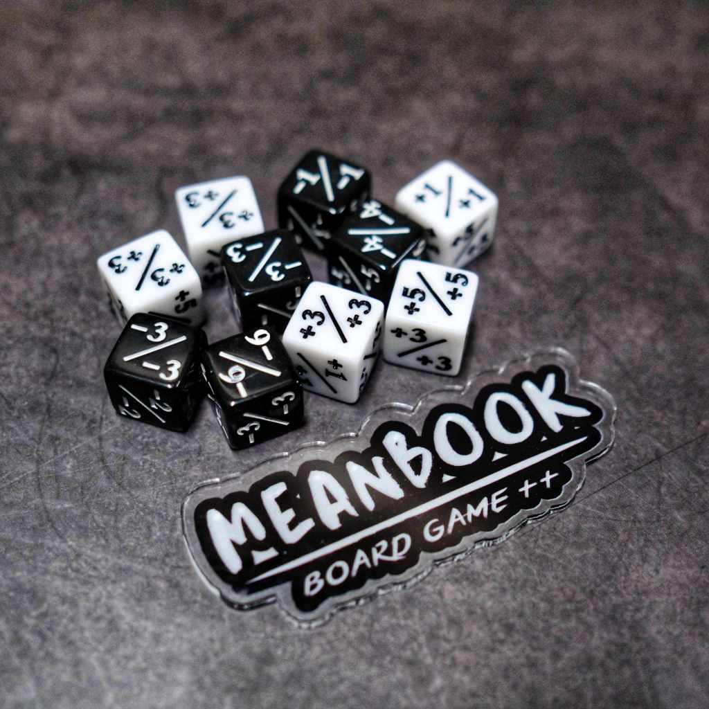 ลูกเต๋า +/- บวก ลบ ขนาด 16mm สำหรับออกแบบบอร์ดเกม ใช้ใน MTG (Magic the Gathering) Dice TRPG DND