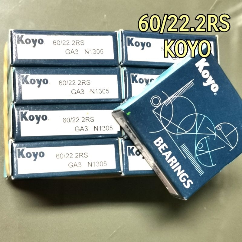 (ราคาต่อตลับ) 60/22.2RS​ 60/22​ ฝายาง​ ยี่ห้อ​ koyo​แท้ ขนาด 22x44x12
