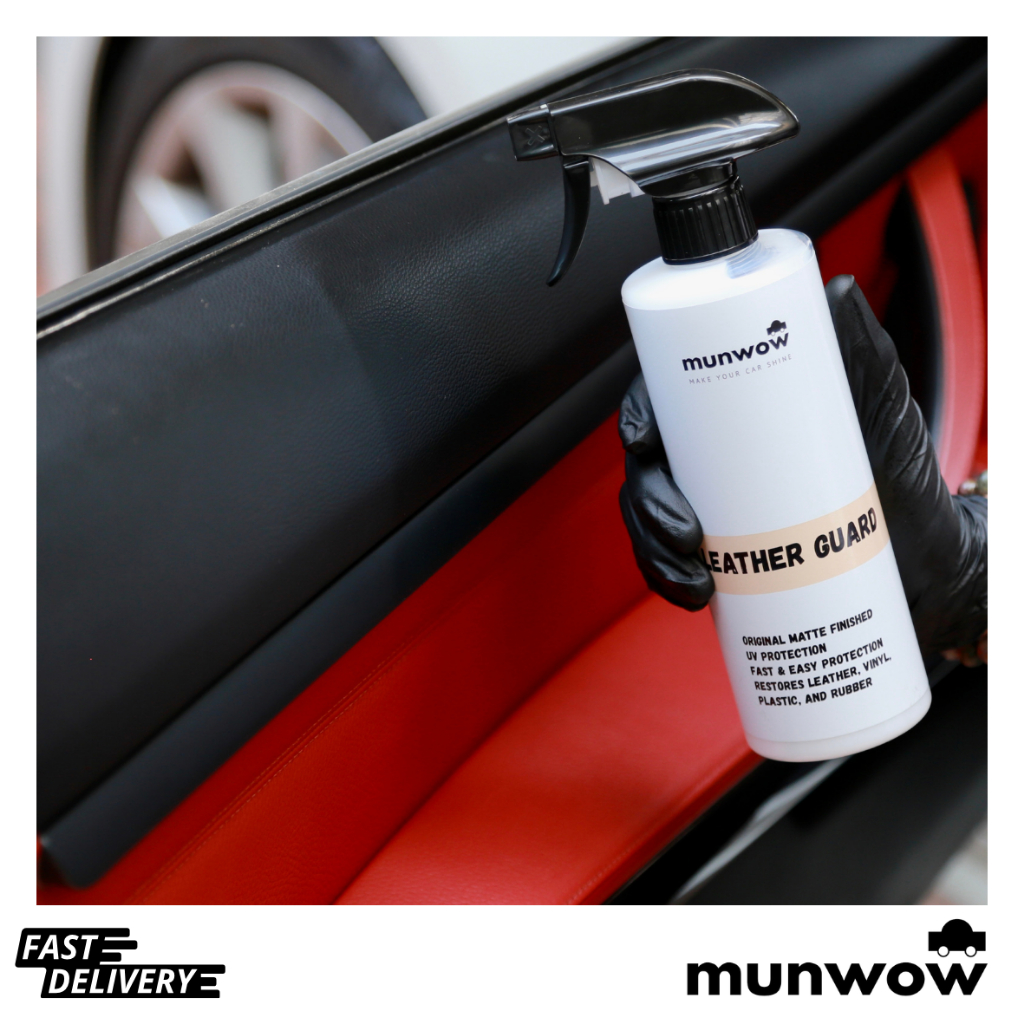Munwow Leather guard (ผลิตภัณฑ์เคลือบปกป้องเบาะหนังและวัสดุภายในรถยนต์ ไม่เหนียวเหนอะหนะ)