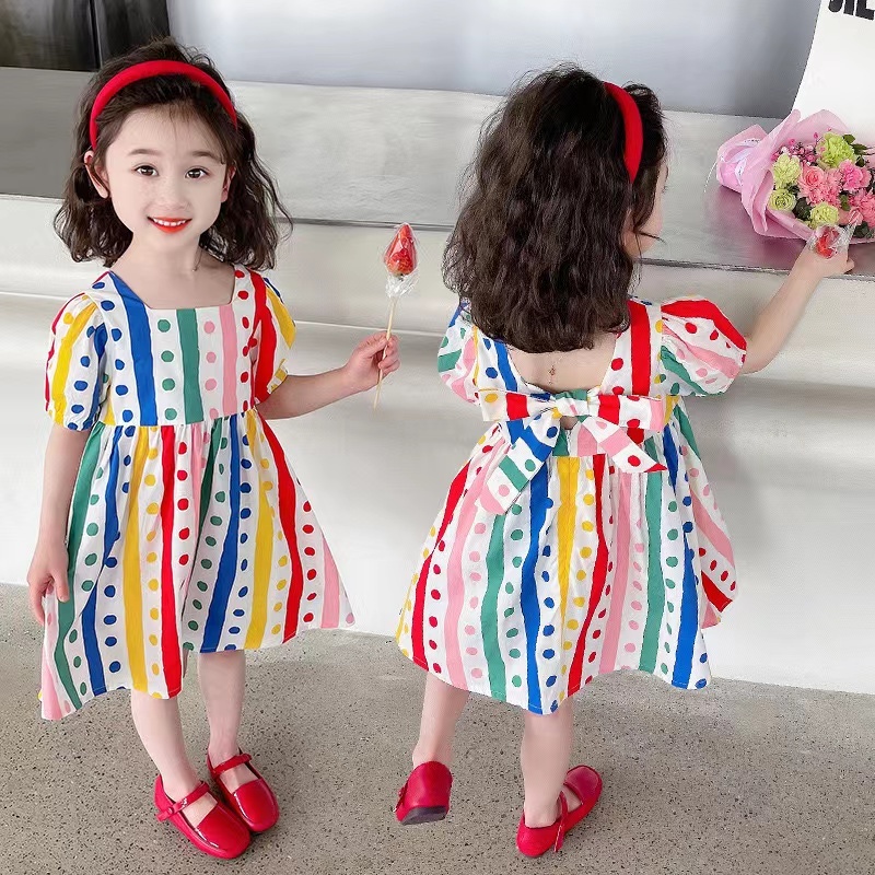 NANA*K2220459*เดรสสีลายจุด สไตส์เกาหลี
