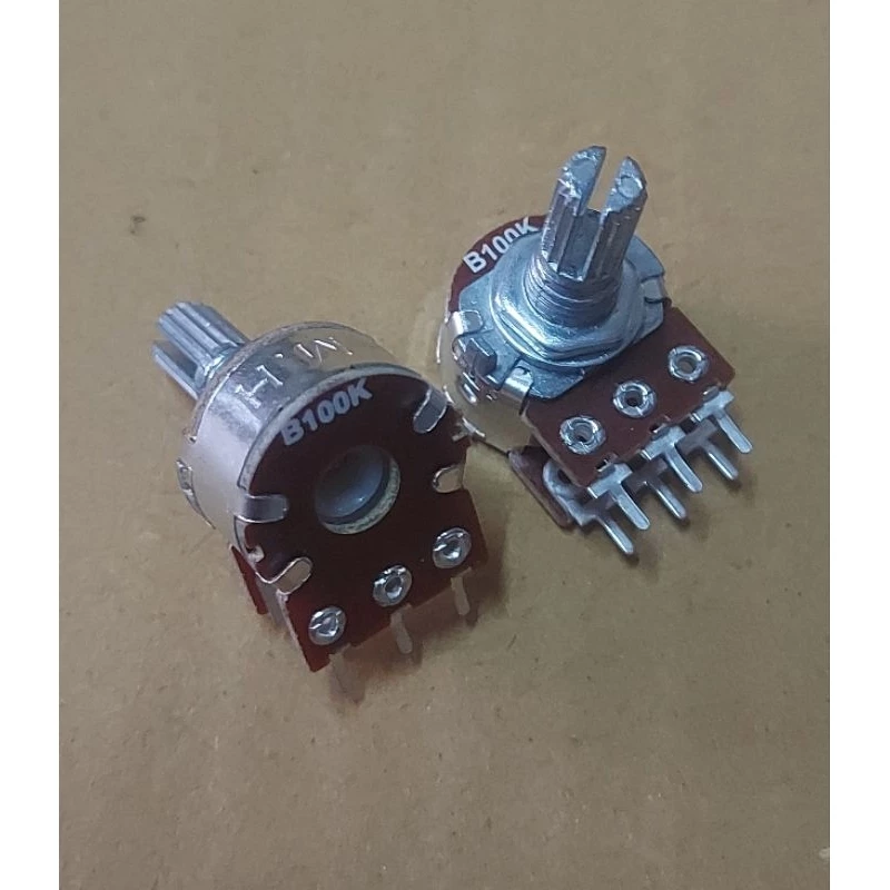 วอลลุ่ม2ชั้น (แกนยาว17mm.)B10k/B20k/B50k/B100k/B250k ราคาต่อตัว