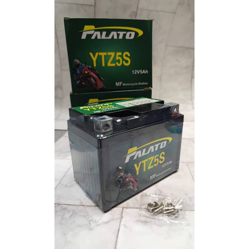 แบต PALATO YTZ5 5A สำหรับ รถมอเตอร์ไซค์ wave,click,scoopy,zomer,msx,sonic,fino แบตเตอรี่